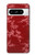 W3817 Red Floral Cherry blossom Pattern Hülle Schutzhülle Taschen und Leder Flip für Google Pixel 8 pro