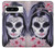 W3821 Sugar Skull Steam Punk Girl Gothic Hülle Schutzhülle Taschen und Leder Flip für Google Pixel 8 pro