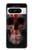 W3848 United Kingdom Flag Skull Hülle Schutzhülle Taschen und Leder Flip für Google Pixel 8 pro