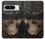 W3852 Steampunk Skull Hülle Schutzhülle Taschen und Leder Flip für Google Pixel 8 pro