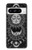 W3854 Mystical Sun Face Crescent Moon Hülle Schutzhülle Taschen und Leder Flip für Google Pixel 8 pro