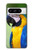 W3888 Macaw Face Bird Hülle Schutzhülle Taschen und Leder Flip für Google Pixel 8 pro