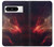 W3897 Red Nebula Space Hülle Schutzhülle Taschen und Leder Flip für Google Pixel 8 pro