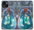 W3912 Cute Little Mermaid Aqua Spa Hülle Schutzhülle Taschen und Leder Flip für iPhone 14