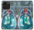 W3911 Cute Little Mermaid Aqua Spa Hülle Schutzhülle Taschen und Leder Flip für iPhone 14 Pro