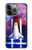 W3913 Colorful Nebula Space Shuttle Hülle Schutzhülle Taschen und Leder Flip für iPhone 14 Pro