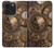 W3927 Compass Clock Gage Steampunk Hülle Schutzhülle Taschen und Leder Flip für iPhone 14 Pro
