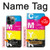 W3930 Cyan Magenta Yellow Key Hülle Schutzhülle Taschen und Leder Flip für iPhone 14 Pro