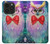 W3934 Fantasy Nerd Owl Hülle Schutzhülle Taschen und Leder Flip für iPhone 14 Pro