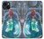 W3912 Cute Little Mermaid Aqua Spa Hülle Schutzhülle Taschen und Leder Flip für iPhone 14 Plus