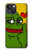 W3945 Pepe Love Middle Finger Hülle Schutzhülle Taschen und Leder Flip für iPhone 14 Plus