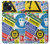 W3960 Safety Signs Sticker Collage Hülle Schutzhülle Taschen und Leder Flip für iPhone 14 Plus