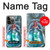W3911 Cute Little Mermaid Aqua Spa Hülle Schutzhülle Taschen und Leder Flip für iPhone 14 Pro Max