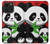 W3929 Cute Panda Eating Bamboo Hülle Schutzhülle Taschen und Leder Flip für iPhone 14 Pro Max