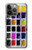 W3956 Watercolor Palette Box Graphic Hülle Schutzhülle Taschen und Leder Flip für iPhone 14 Pro Max