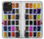 W3956 Watercolor Palette Box Graphic Hülle Schutzhülle Taschen und Leder Flip für iPhone 14 Pro Max