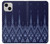 W3950 Textile Thai Blue Pattern Hülle Schutzhülle Taschen und Leder Flip für iPhone 13