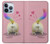 W3923 Cat Bottom Rainbow Tail Hülle Schutzhülle Taschen und Leder Flip für iPhone 13 Pro