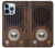 W3935 FM AM Radio Tuner Graphic Hülle Schutzhülle Taschen und Leder Flip für iPhone 13 Pro