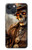 W3949 Steampunk Skull Smoking Hülle Schutzhülle Taschen und Leder Flip für iPhone 13 Pro