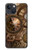 W3927 Compass Clock Gage Steampunk Hülle Schutzhülle Taschen und Leder Flip für iPhone 13 mini