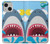 W3947 Shark Helicopter Cartoon Hülle Schutzhülle Taschen und Leder Flip für iPhone 13 mini