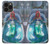 W3912 Cute Little Mermaid Aqua Spa Hülle Schutzhülle Taschen und Leder Flip für iPhone 13 Pro Max