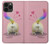 W3923 Cat Bottom Rainbow Tail Hülle Schutzhülle Taschen und Leder Flip für iPhone 13 Pro Max