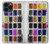 W3956 Watercolor Palette Box Graphic Hülle Schutzhülle Taschen und Leder Flip für iPhone 13 Pro Max