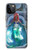 W3912 Cute Little Mermaid Aqua Spa Hülle Schutzhülle Taschen und Leder Flip für iPhone 12, iPhone 12 Pro