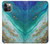 W3920 Abstract Ocean Blue Color Mixed Emerald Hülle Schutzhülle Taschen und Leder Flip für iPhone 12, iPhone 12 Pro