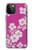 W3924 Cherry Blossom Pink Background Hülle Schutzhülle Taschen und Leder Flip für iPhone 12, iPhone 12 Pro
