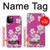 W3924 Cherry Blossom Pink Background Hülle Schutzhülle Taschen und Leder Flip für iPhone 12, iPhone 12 Pro