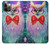 W3934 Fantasy Nerd Owl Hülle Schutzhülle Taschen und Leder Flip für iPhone 12, iPhone 12 Pro