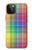 W3942 LGBTQ Rainbow Plaid Tartan Hülle Schutzhülle Taschen und Leder Flip für iPhone 12, iPhone 12 Pro