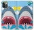 W3947 Shark Helicopter Cartoon Hülle Schutzhülle Taschen und Leder Flip für iPhone 12, iPhone 12 Pro