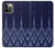 W3950 Textile Thai Blue Pattern Hülle Schutzhülle Taschen und Leder Flip für iPhone 12, iPhone 12 Pro