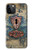 W3955 Vintage Keyhole Weather Door Hülle Schutzhülle Taschen und Leder Flip für iPhone 12, iPhone 12 Pro