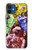 W3914 Colorful Nebula Astronaut Suit Galaxy Hülle Schutzhülle Taschen und Leder Flip für iPhone 12 mini