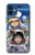 W3915 Raccoon Girl Baby Sloth Astronaut Suit Hülle Schutzhülle Taschen und Leder Flip für iPhone 12 mini