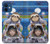W3915 Raccoon Girl Baby Sloth Astronaut Suit Hülle Schutzhülle Taschen und Leder Flip für iPhone 12 mini