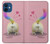 W3923 Cat Bottom Rainbow Tail Hülle Schutzhülle Taschen und Leder Flip für iPhone 12 mini