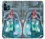 W3911 Cute Little Mermaid Aqua Spa Hülle Schutzhülle Taschen und Leder Flip für iPhone 12 Pro Max
