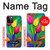 W3926 Colorful Tulip Oil Painting Hülle Schutzhülle Taschen und Leder Flip für iPhone 12 Pro Max