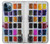 W3956 Watercolor Palette Box Graphic Hülle Schutzhülle Taschen und Leder Flip für iPhone 12 Pro Max