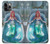 W3911 Cute Little Mermaid Aqua Spa Hülle Schutzhülle Taschen und Leder Flip für iPhone 11 Pro