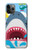 W3947 Shark Helicopter Cartoon Hülle Schutzhülle Taschen und Leder Flip für iPhone 11 Pro