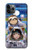 W3915 Raccoon Girl Baby Sloth Astronaut Suit Hülle Schutzhülle Taschen und Leder Flip für iPhone 11 Pro Max