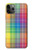 W3942 LGBTQ Rainbow Plaid Tartan Hülle Schutzhülle Taschen und Leder Flip für iPhone 11 Pro Max