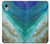 W3920 Abstract Ocean Blue Color Mixed Emerald Hülle Schutzhülle Taschen und Leder Flip für iPhone XR